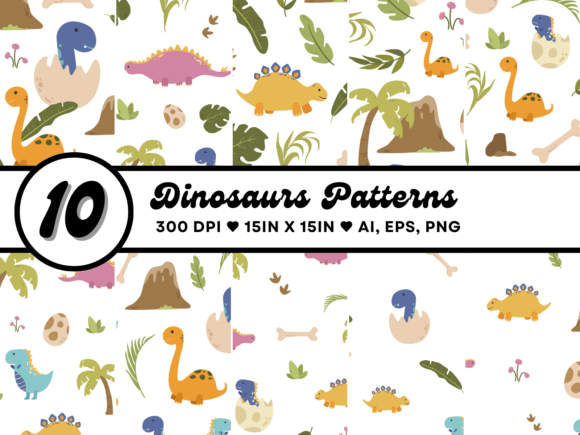 Cute Dinosaurs Seamless Patterns: A Fresh Perspective on Creative Design