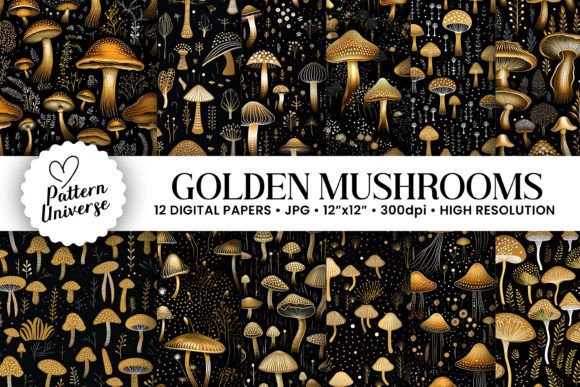 Evaluating Black Gold Mushrooms Seamless Patterns for Professional and Personal Projects