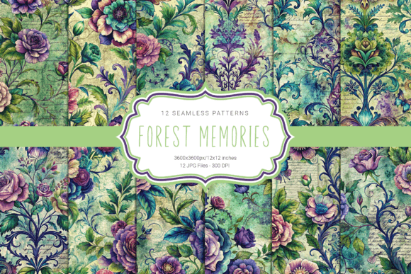 Forest Memories Seamless Patterns: Elevating Digital Design in a Visual-First Era