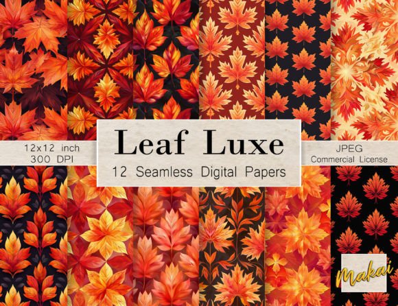 Geometric Fall Leaves Seamless Patterns: A Comprehensive Evaluation for Designers