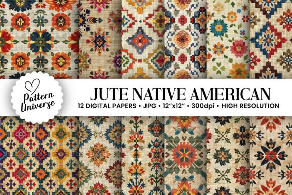 Jute Native American Seamless Patterns for Your Next Creative Project