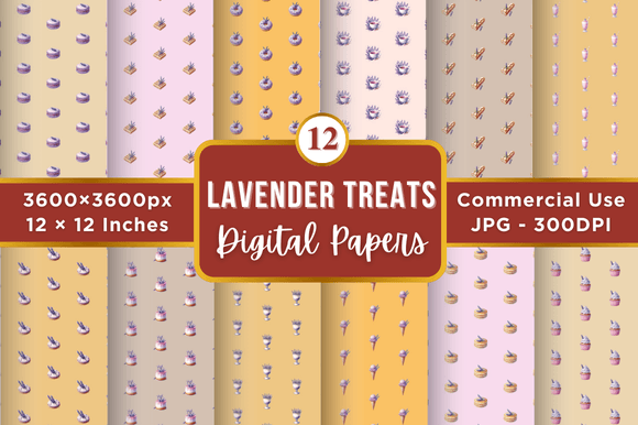 Lavender Treats Digital Paper Patterns: Irresistible Value