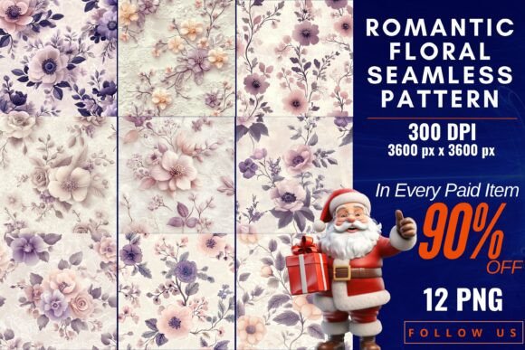 Romantic Floral Seamless Patterns for Elegant Designs