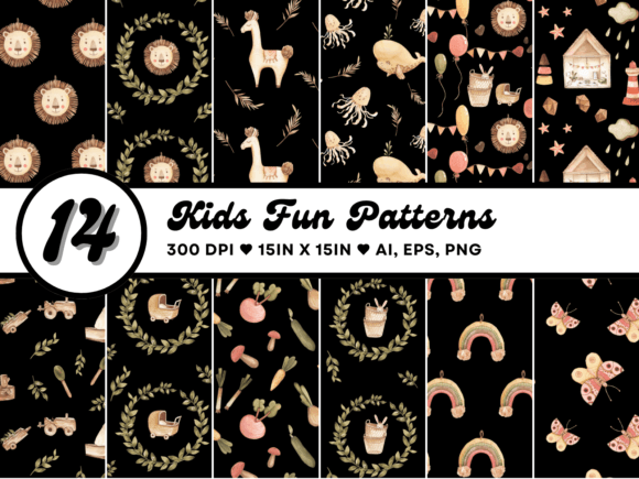Unleash Creativity with Kids Fun Watercolor Patterns