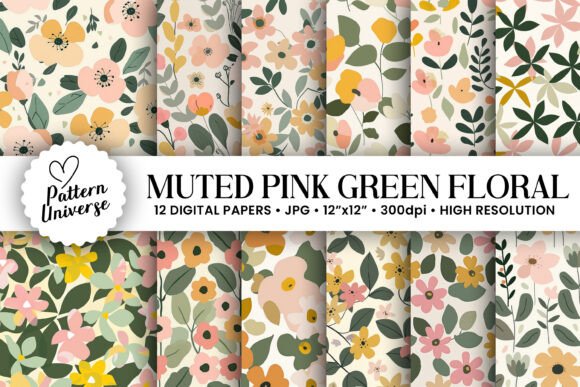 Unlocking Creative Potential with Muted Pink Green Flower Patterns