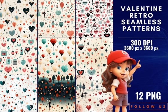 Valentine Retro Seamless Patterns: Elevating Your Design with Timeless Nostalgia