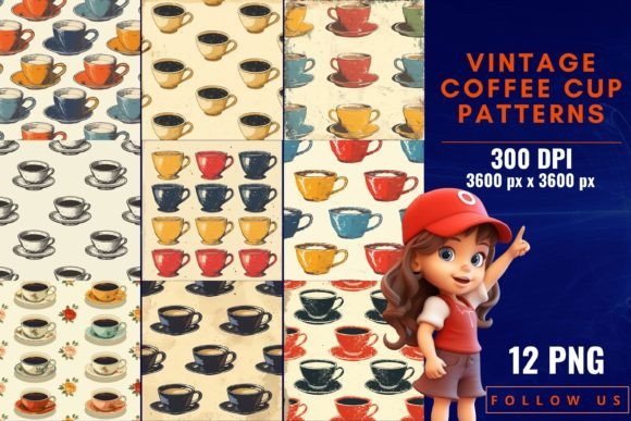 Vintage Coffee Cup Patterns for Nostalgic Design